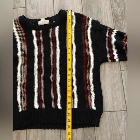 Loveriche|Boho knit crewneck sweater in vintage style stripes•Grandpa sweater - Picture 9 of 10